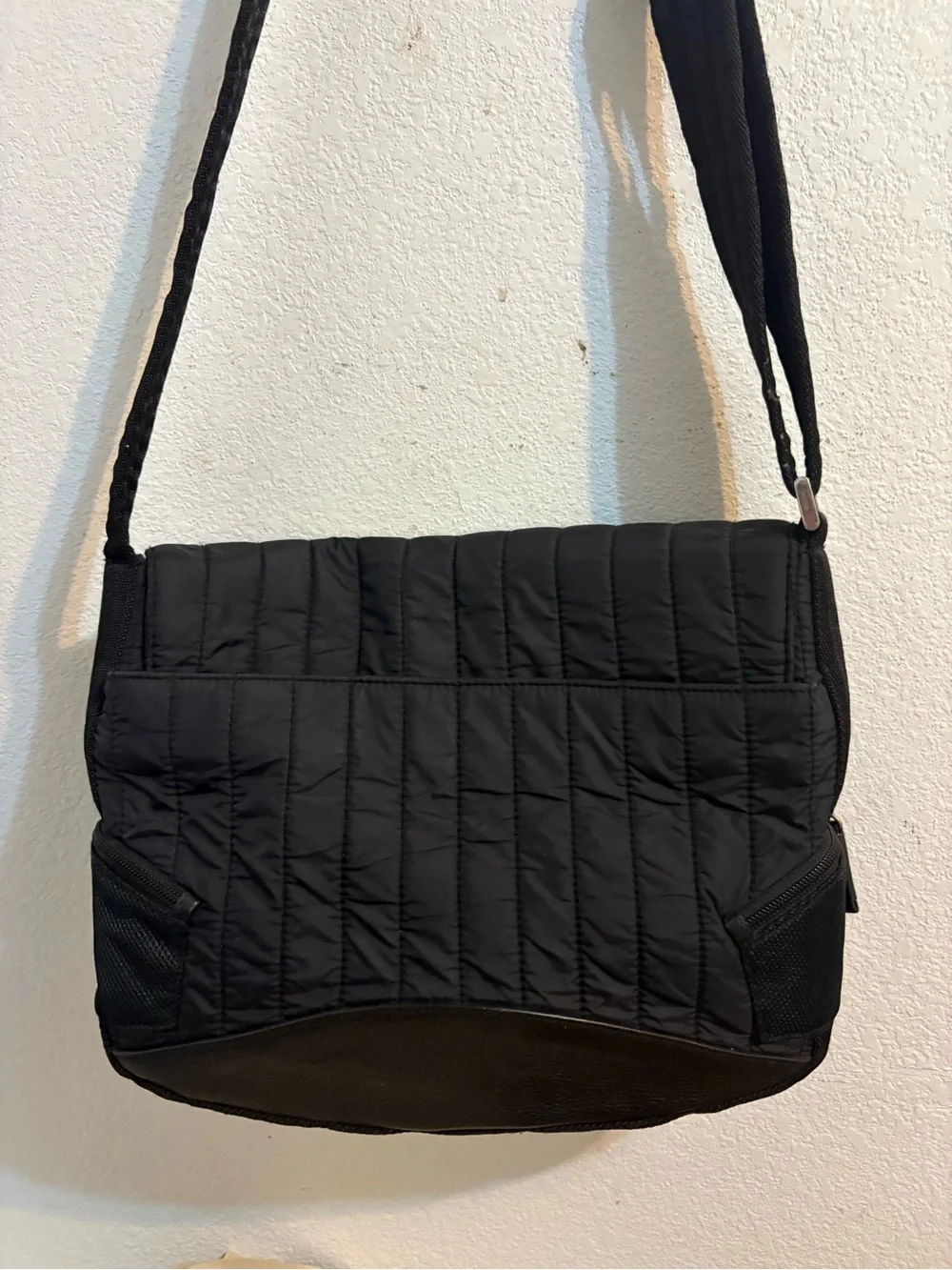Ralph Lauren Black Quilted Crossbody Messenger Bag - Men
